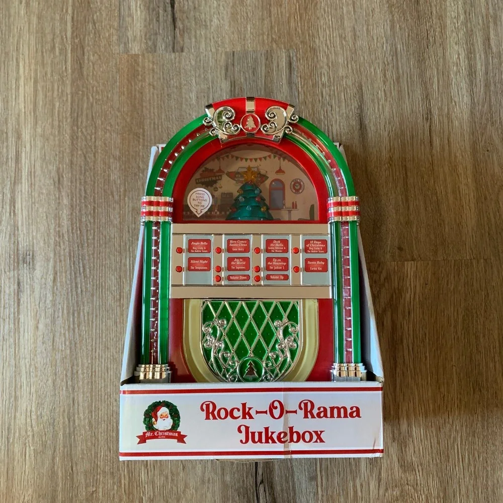 NEW in box Mr. Christmas Rock-O-Rama Jukebox - retro 50s diner